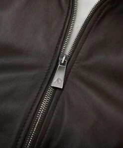 Bomberjacke Aus Braune Leder Mit Canne-Stickerei 17 Bomberjacke Aus Braune Leder Mit Canne-Stickerei -D’ARIENZO Verkäufe lederjacke herren leder bomberjacke echtes leder braune Roma R 7