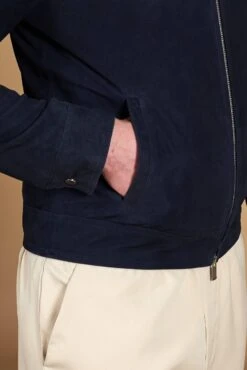 Blaue Lederjacke Wildleder Mit Reißverschluss -D’ARIENZO Verkäufe lederjacken f r herren biker echtes leder blaue Marlon 11