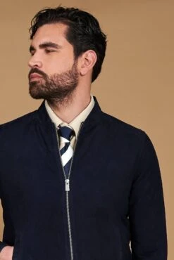 Blaue Lederjacke Wildleder Mit Reißverschluss -D’ARIENZO Verkäufe lederjacken f r herren biker echtes leder blaue Marlon 3