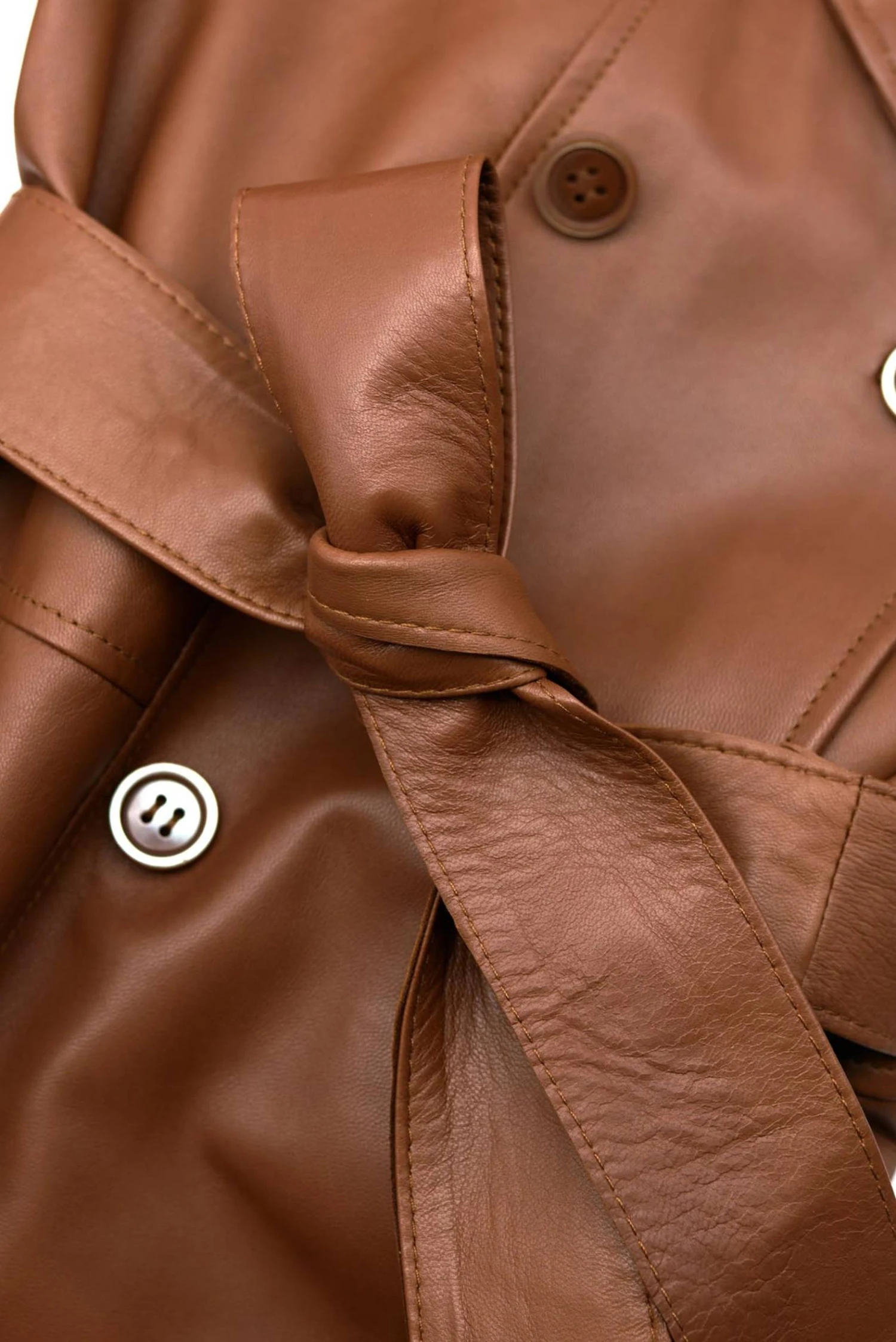 Lederfarben Zweireihiger Natur-ledermantel Mit Seitenschlitze 12 Lederfarben Zweireihiger Natur-ledermantel Mit Seitenschlitze – Bild 12