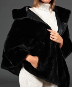 VISONE -D’ARIENZO Verkäufe nerzpelz mantel damen echtes nerzpelz palomino farbe 3