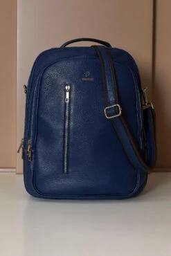 Blaue Rucksack Aus Kalbsleder Dollaro-effekt -D’ARIENZO Verkäufe rucksack aus leder dollaro echtes leder blaue Zen 4