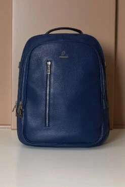 Blaue Rucksack Aus Kalbsleder Dollaro-effekt -D’ARIENZO Verkäufe rucksack aus leder dollaro echtes leder blaue Zen 6