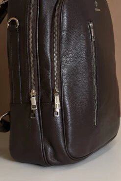 Dunkelbraune Rucksack Aus Kalbsleder Dollaro-effekt -D’ARIENZO Verkäufe rucksack aus leder dollaro echtes leder dunkelbraune Zen 10