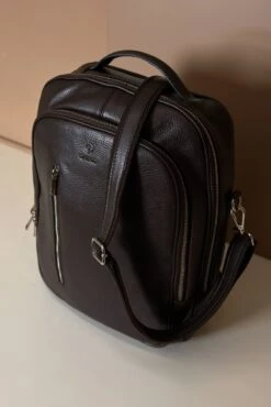 Dunkelbraune Rucksack Aus Kalbsleder Dollaro-effekt -D’ARIENZO Verkäufe rucksack aus leder dollaro echtes leder dunkelbraune Zen 6