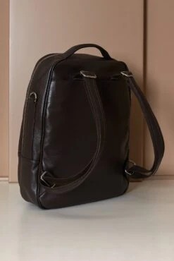 Dunkelbraune Rucksack Aus Kalbsleder Dollaro-effekt -D’ARIENZO Verkäufe rucksack aus leder dollaro echtes leder dunkelbraune Zen 9